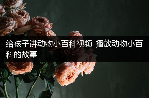 给孩子讲动物小百科视频-播放动物小百科的故事