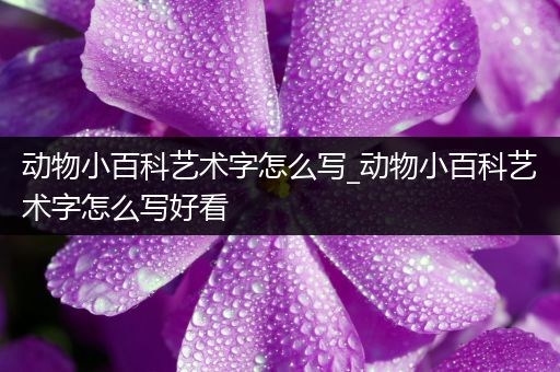 动物小百科艺术字怎么写_动物小百科艺术字怎么写好看