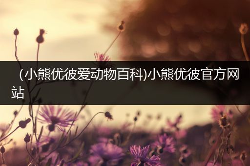 （小熊优彼爱动物百科)小熊优彼官方网站