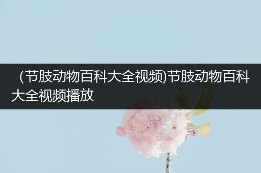 （节肢动物百科大全视频)节肢动物百科大全视频播放